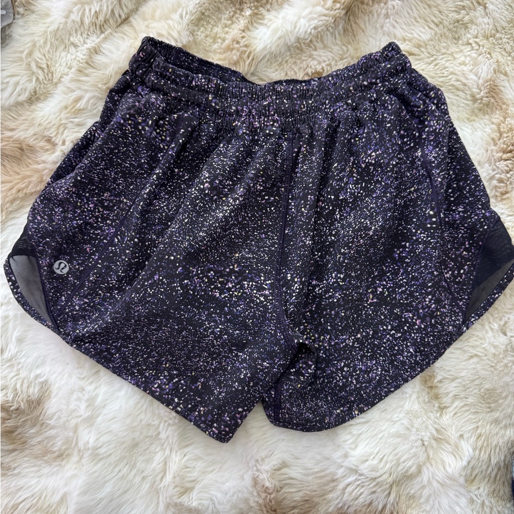 lululemon athletica Speckled Black Women's Athletic Shorts
